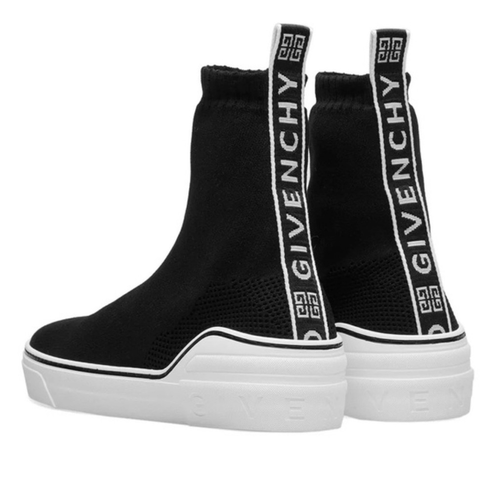 Givenchy Black and White High-Top Sneakers